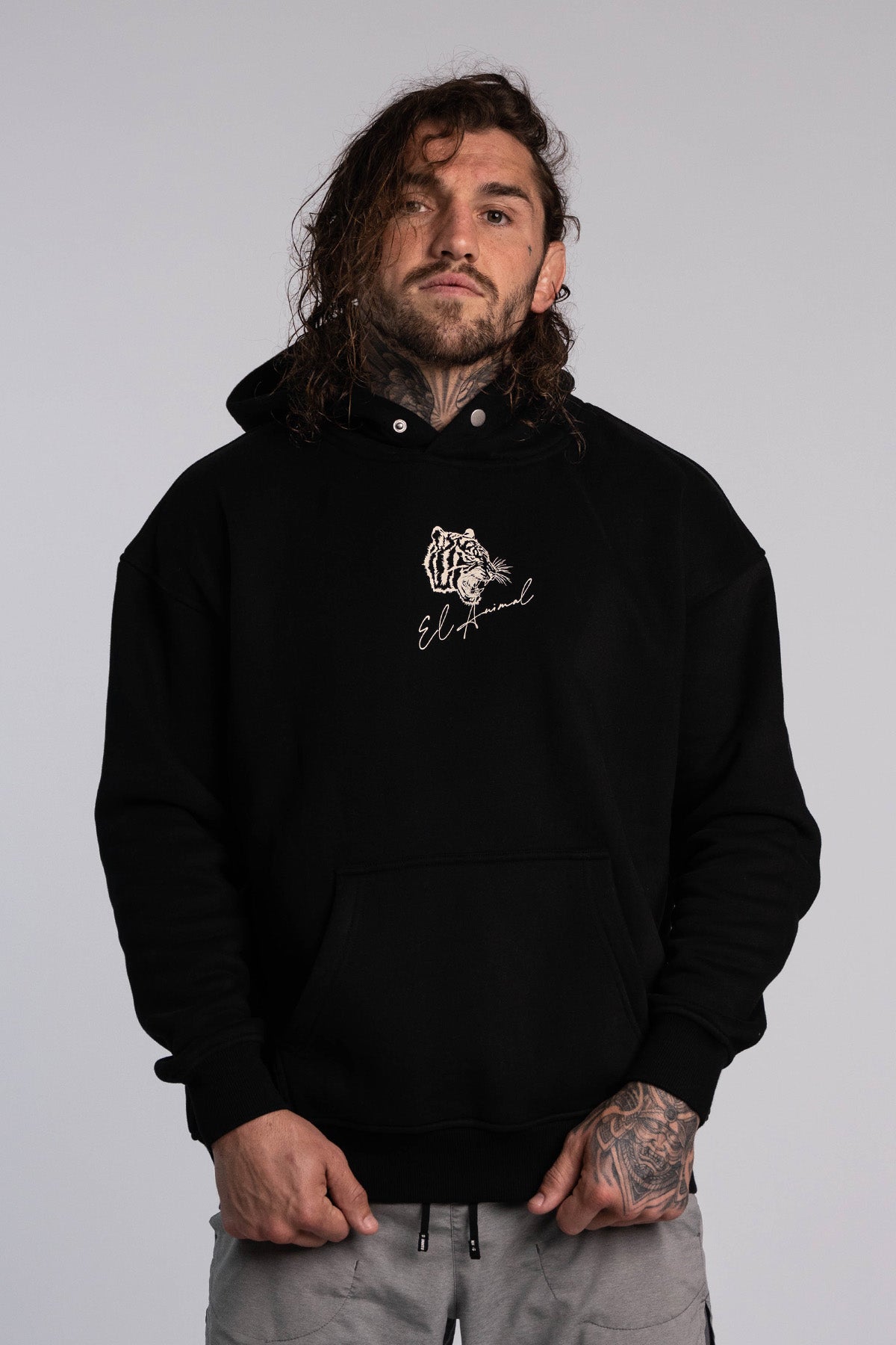 'El Animal' Heavyweight Hoodie in Black