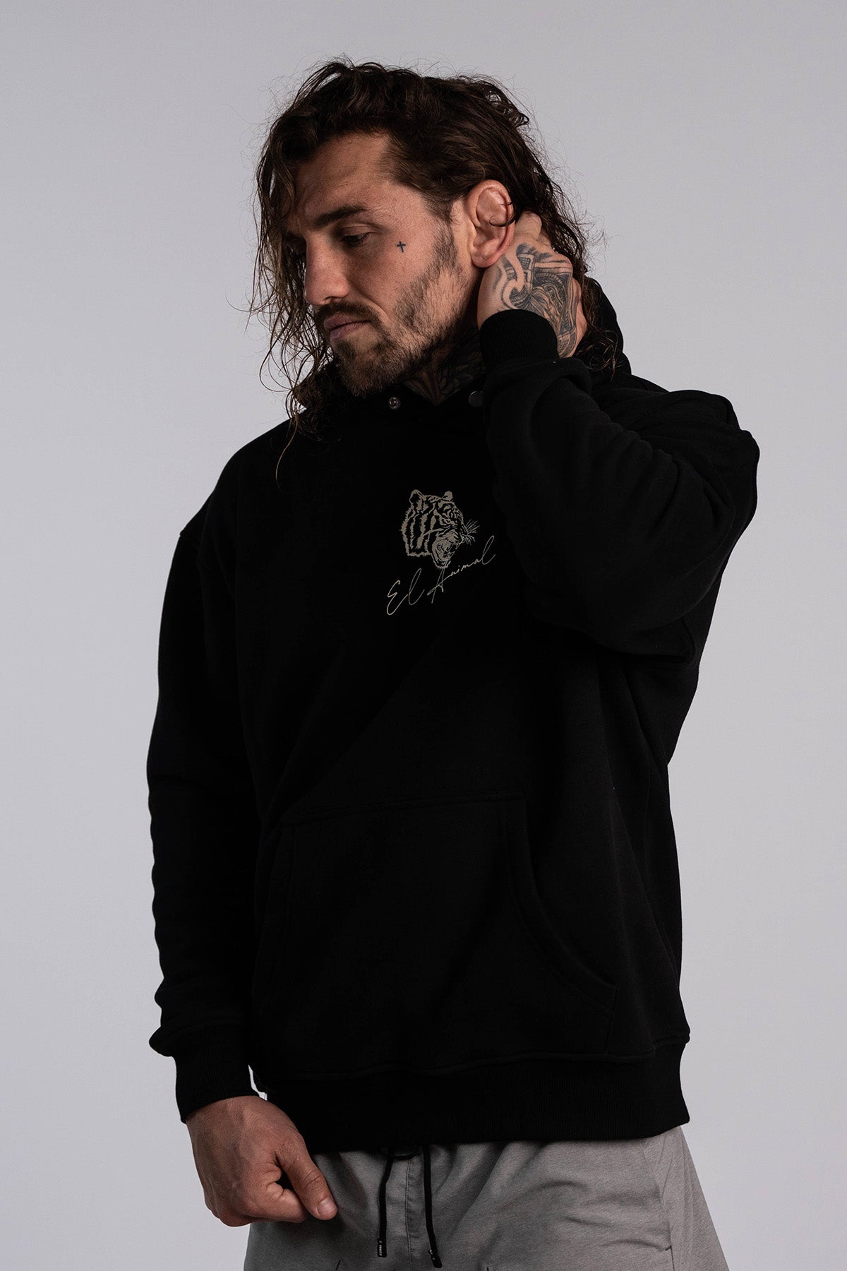 'El Animal' Heavyweight Hoodie in Black