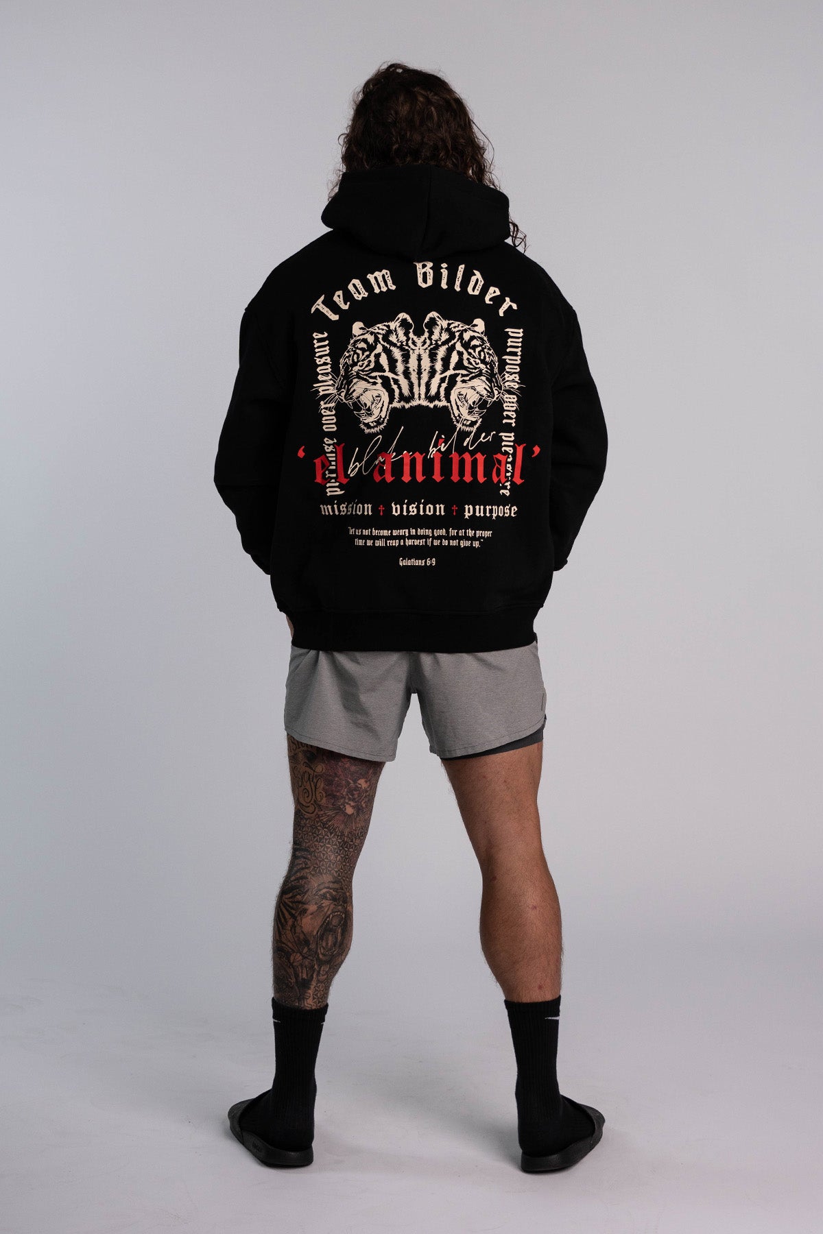 'El Animal' Heavyweight Hoodie in Black