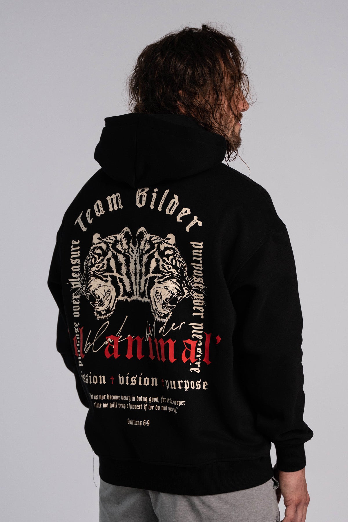 'El Animal' Heavyweight Hoodie in Black