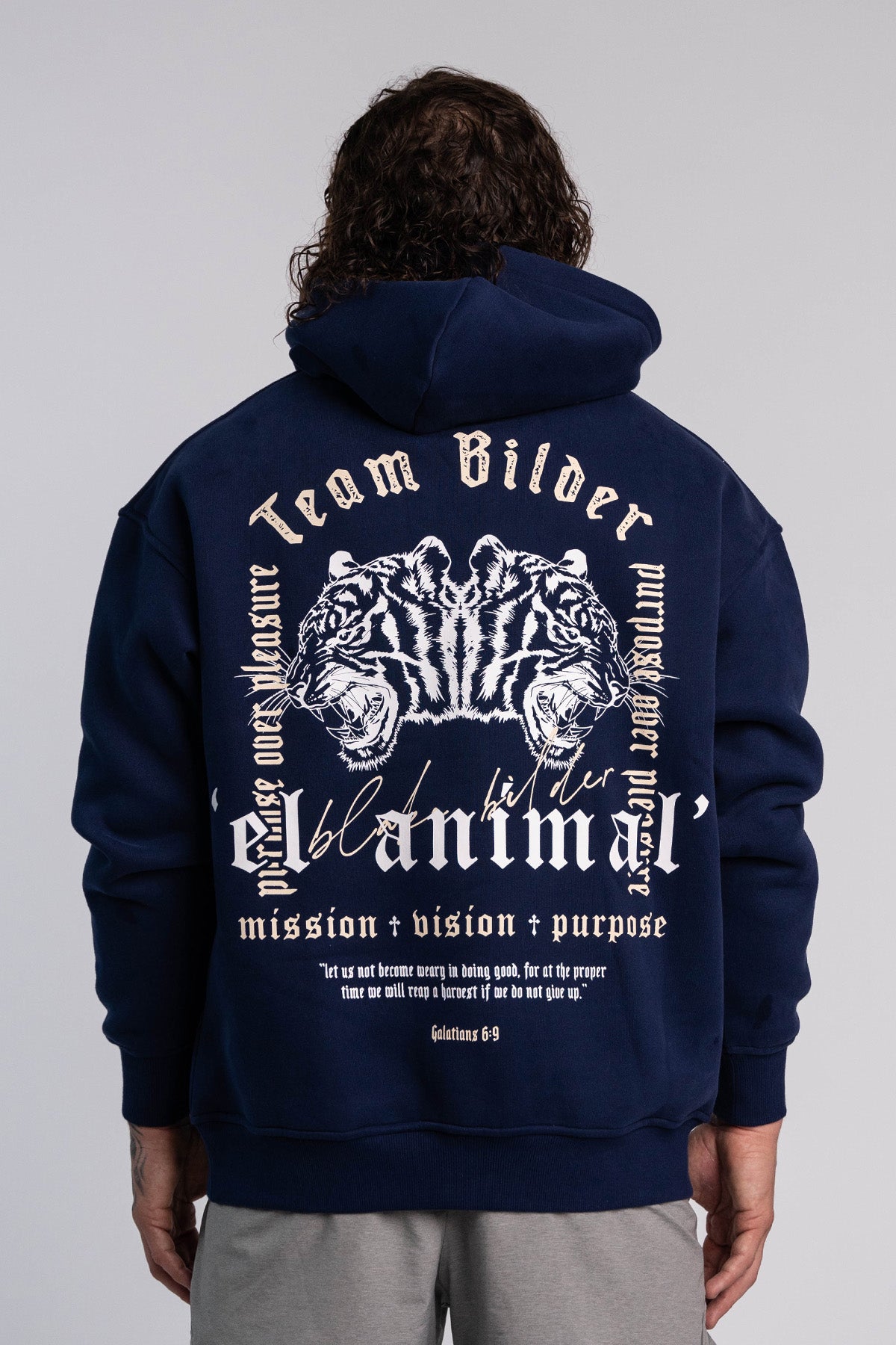 'El Animal' Heavyweight Hoodie in Navy