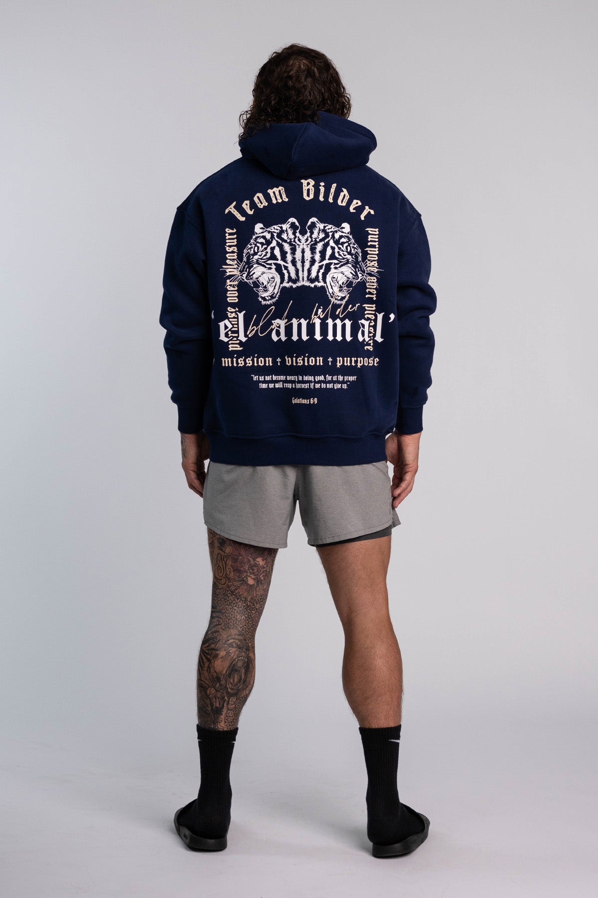 'El Animal' Heavyweight Hoodie in Navy