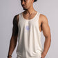 'El Animal' Premium Drop-Cut Tank Top in Off White