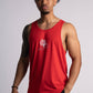 'El Animal' Premium Drop-Cut Tank Top in Red