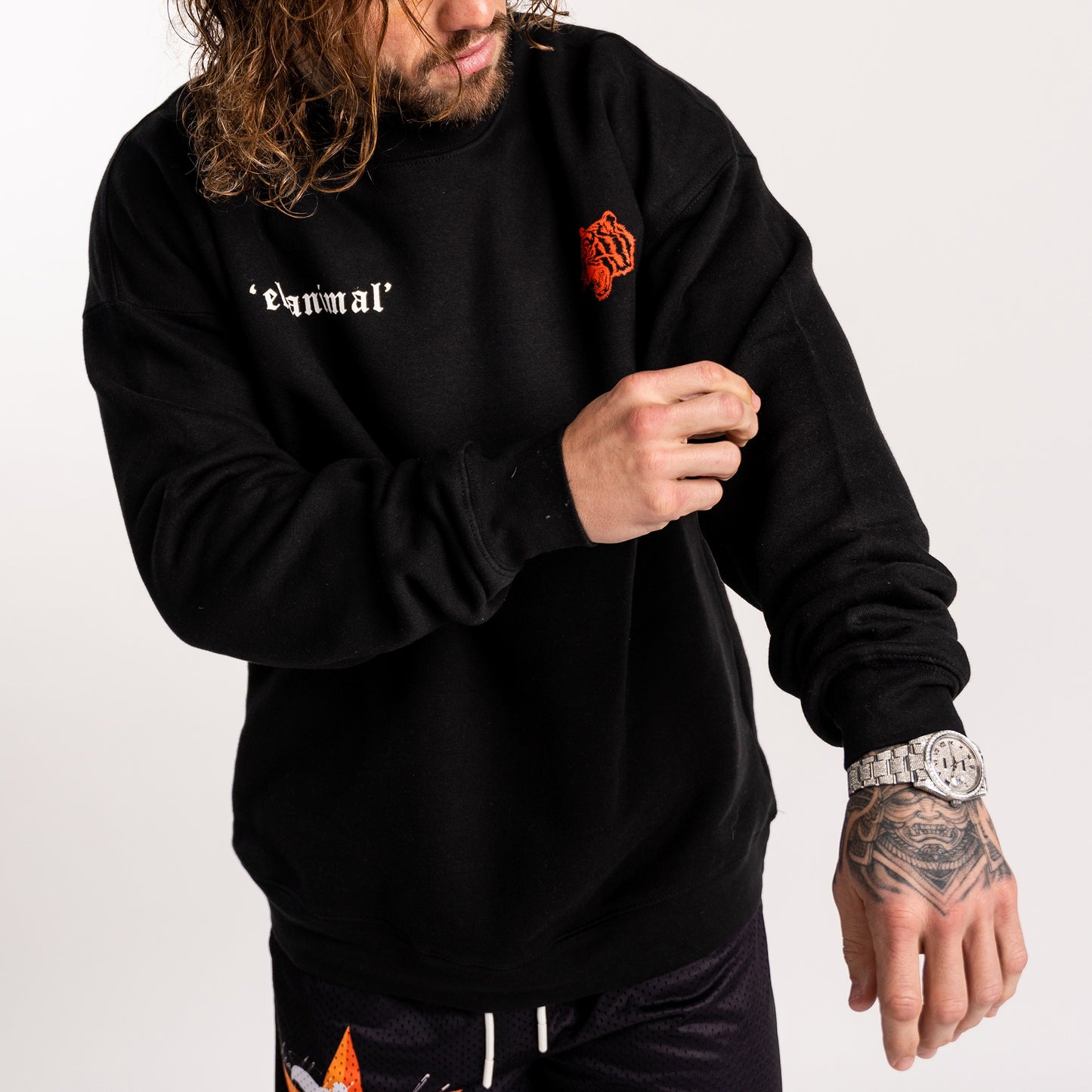 'El Animal' Premium Crewneck in Black