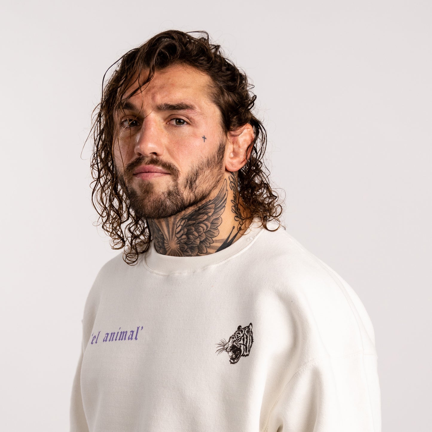 'El Animal' Premium Crewneck in Off White