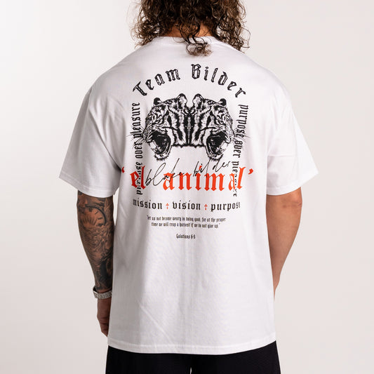 'El Animal' Tee in Pure White