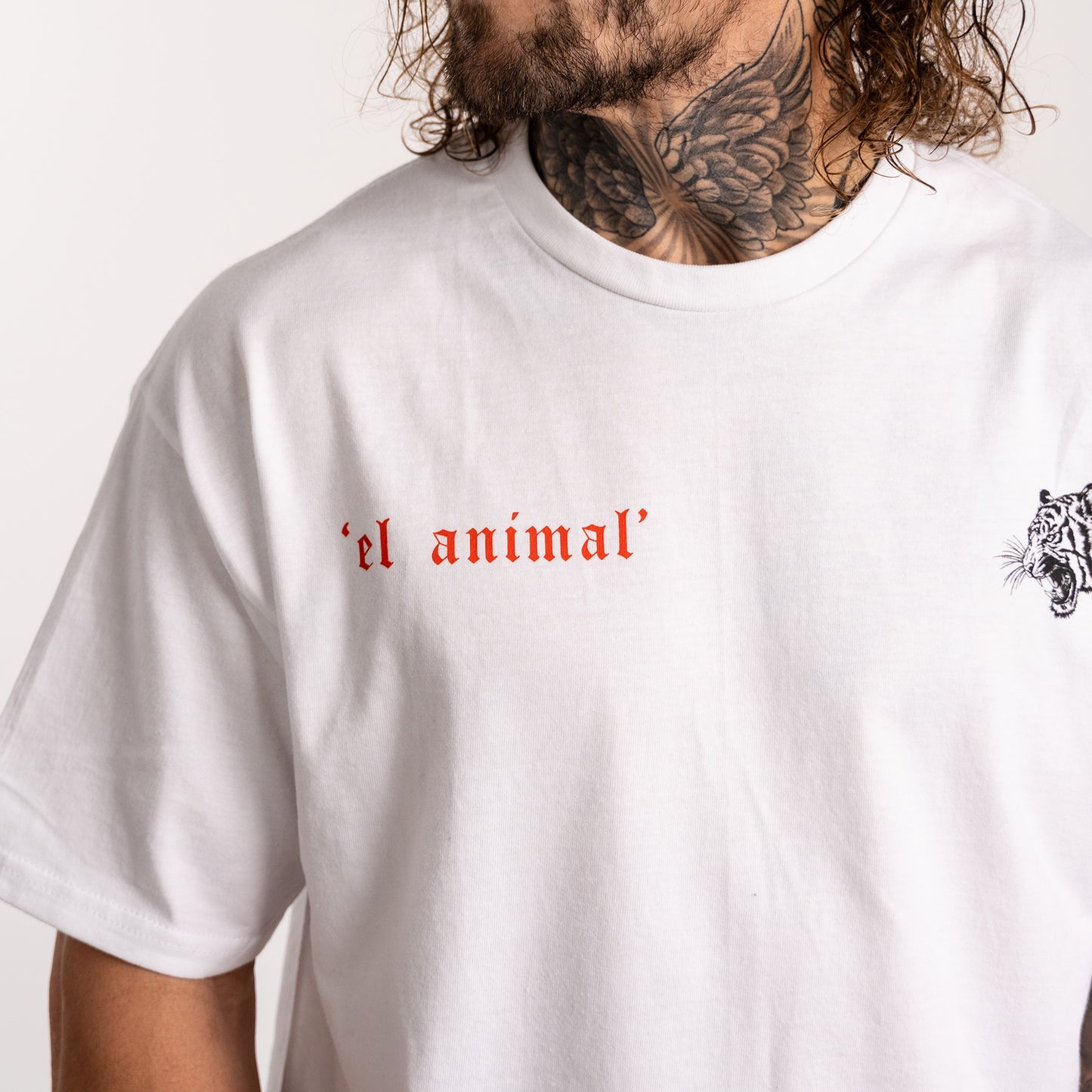 'El Animal' Tee in Pure White