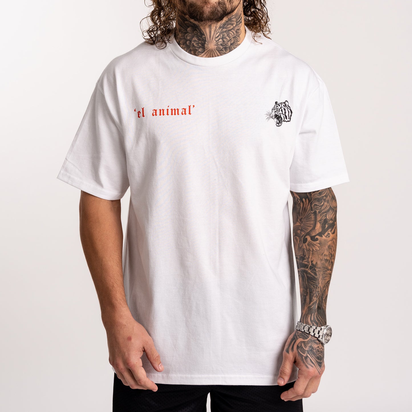 'El Animal' Tee in Pure White